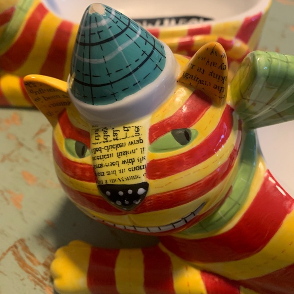 2 Silverstein Nancy Wolff Ceramic Cat Bowl Abstract Whimsical Bowl Dish - Picture 2 of 8